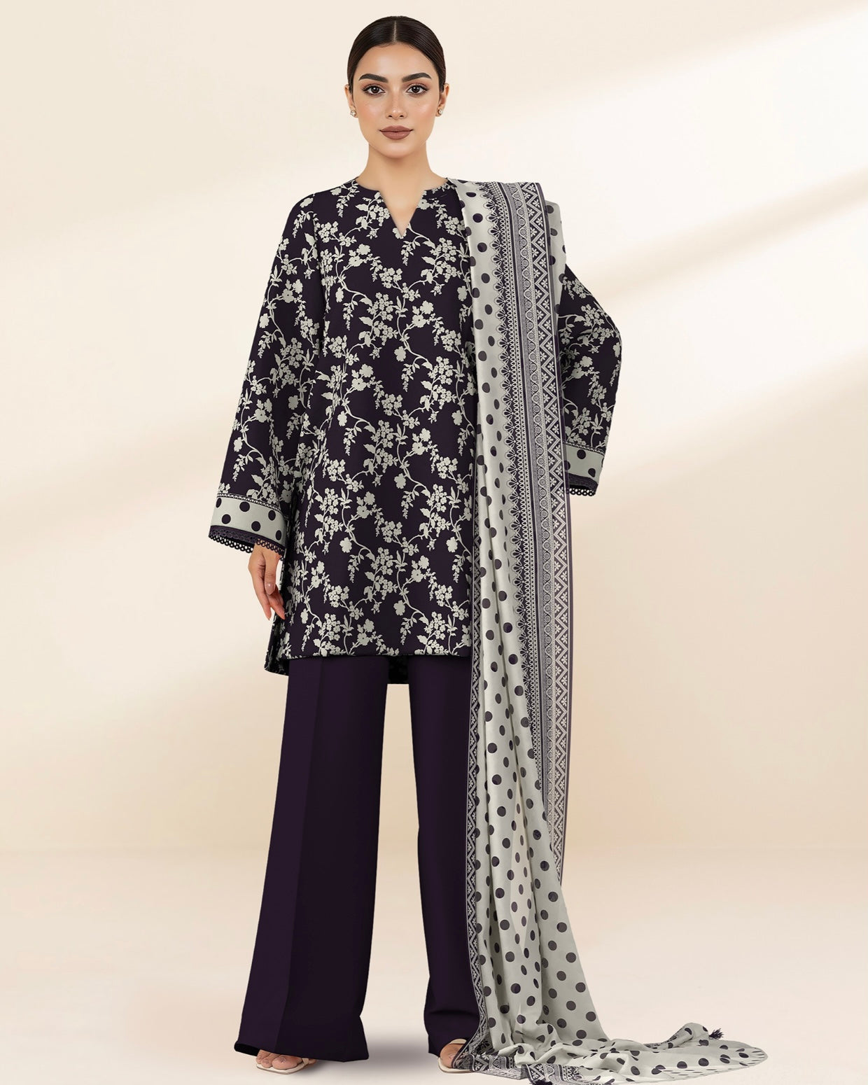 Sapphire | Printed Lawn 3pc | Design 10-93