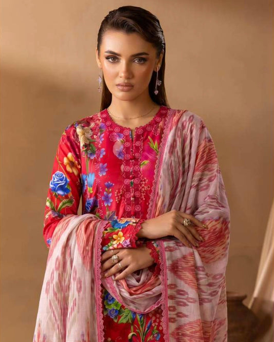 GullJee Printkari | Embroidered Printed Lawn | Design 10