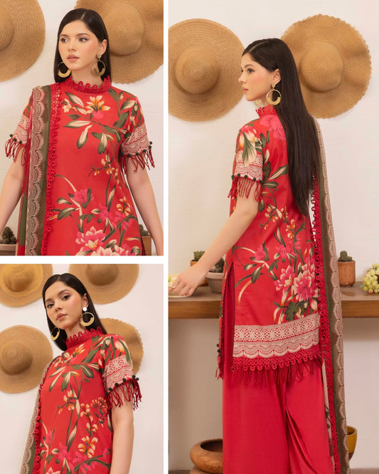 Naqsh | Fusion | 3pc Printed Lawn | Design 142