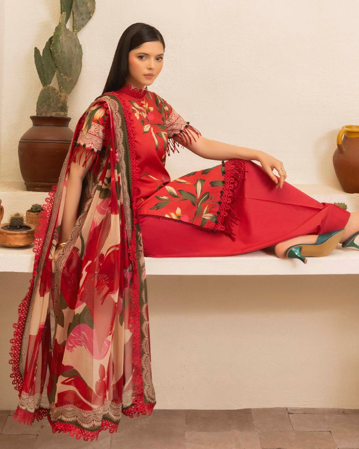 Naqsh | Fusion | 3pc Printed Lawn | Design 142
