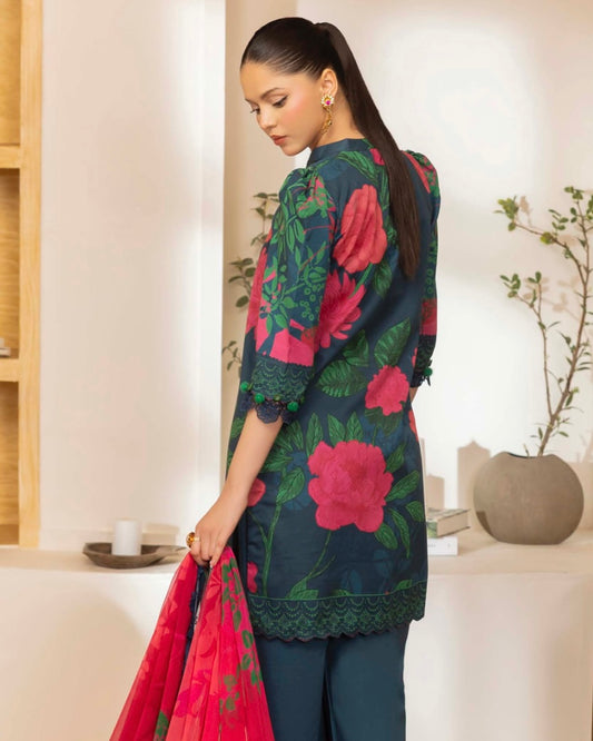 Naqsh | Fusion | 3pc Printed Lawn | Design 145