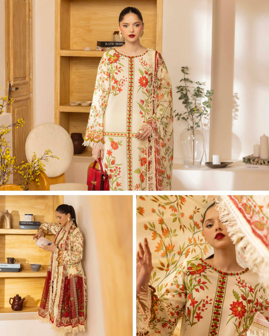 Naqsh | Fusion | 3pc Printed Lawn | Design 146