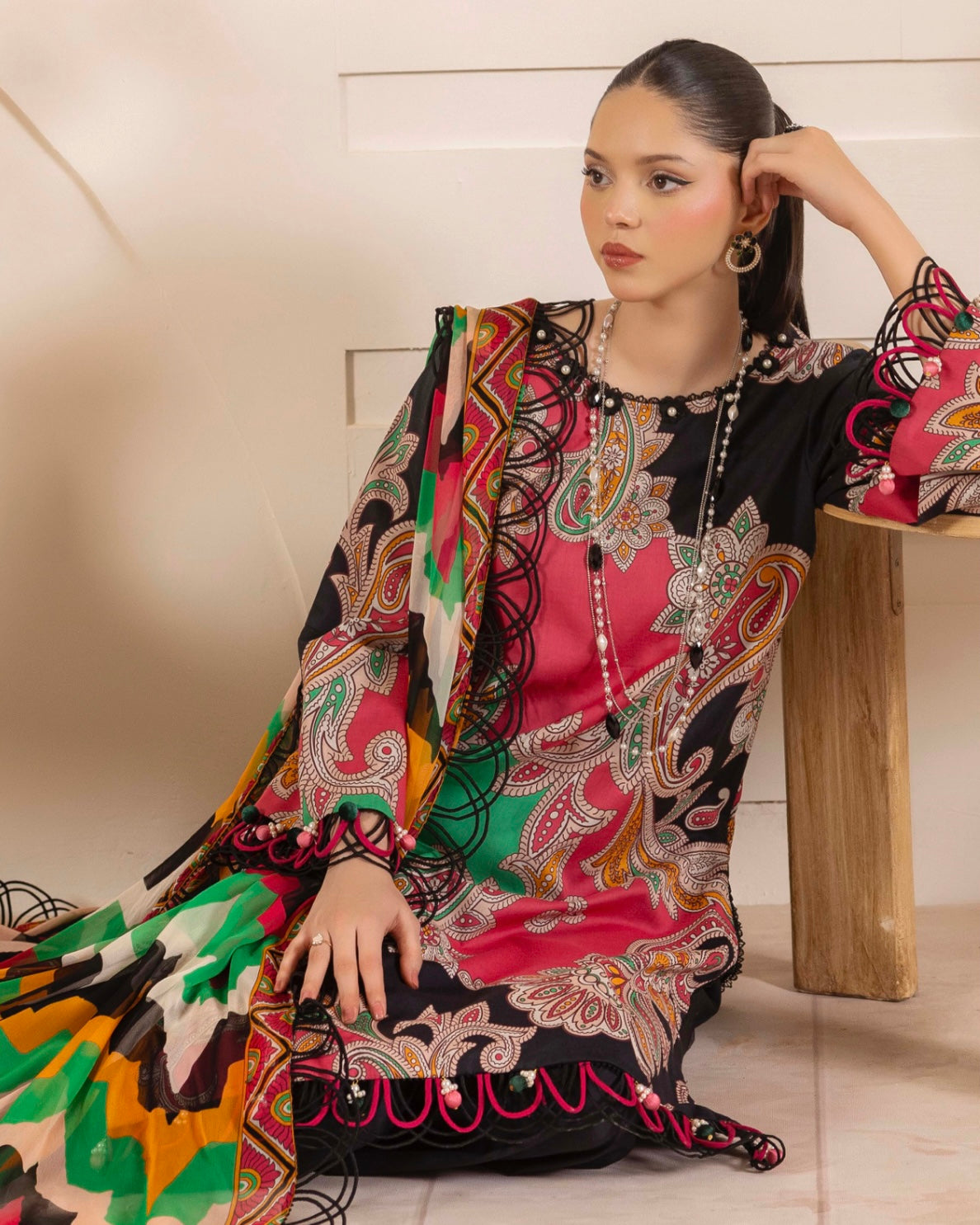 Naqsh | Fusion | 3pc Printed Lawn | Design 147
