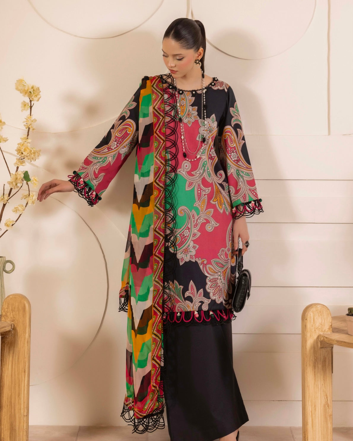 Naqsh | Fusion | 3pc Printed Lawn | Design 147