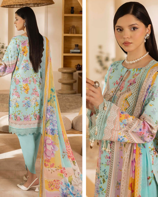 Naqsh | Fusion | 3pc Printed Lawn | Design 148