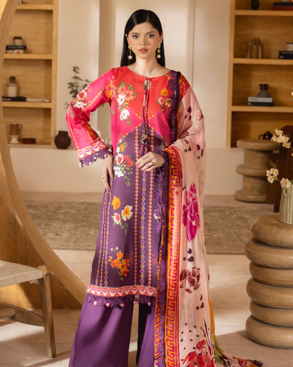 Naqsh | Fusion | 3pc Printed Lawn | Design 149