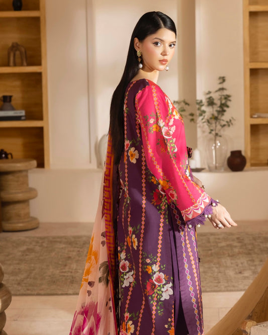 Naqsh | Fusion | 3pc Printed Lawn | Design 149