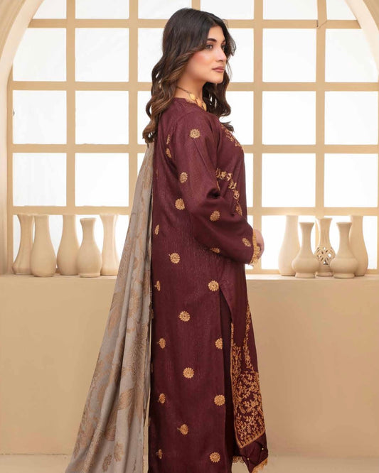 Gull-e-Rukh | Embroidered Zari Wool | Design 1