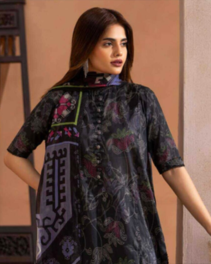 GullJee Rangrez | Printed Lawn Chiffon Dupatta | Design 1