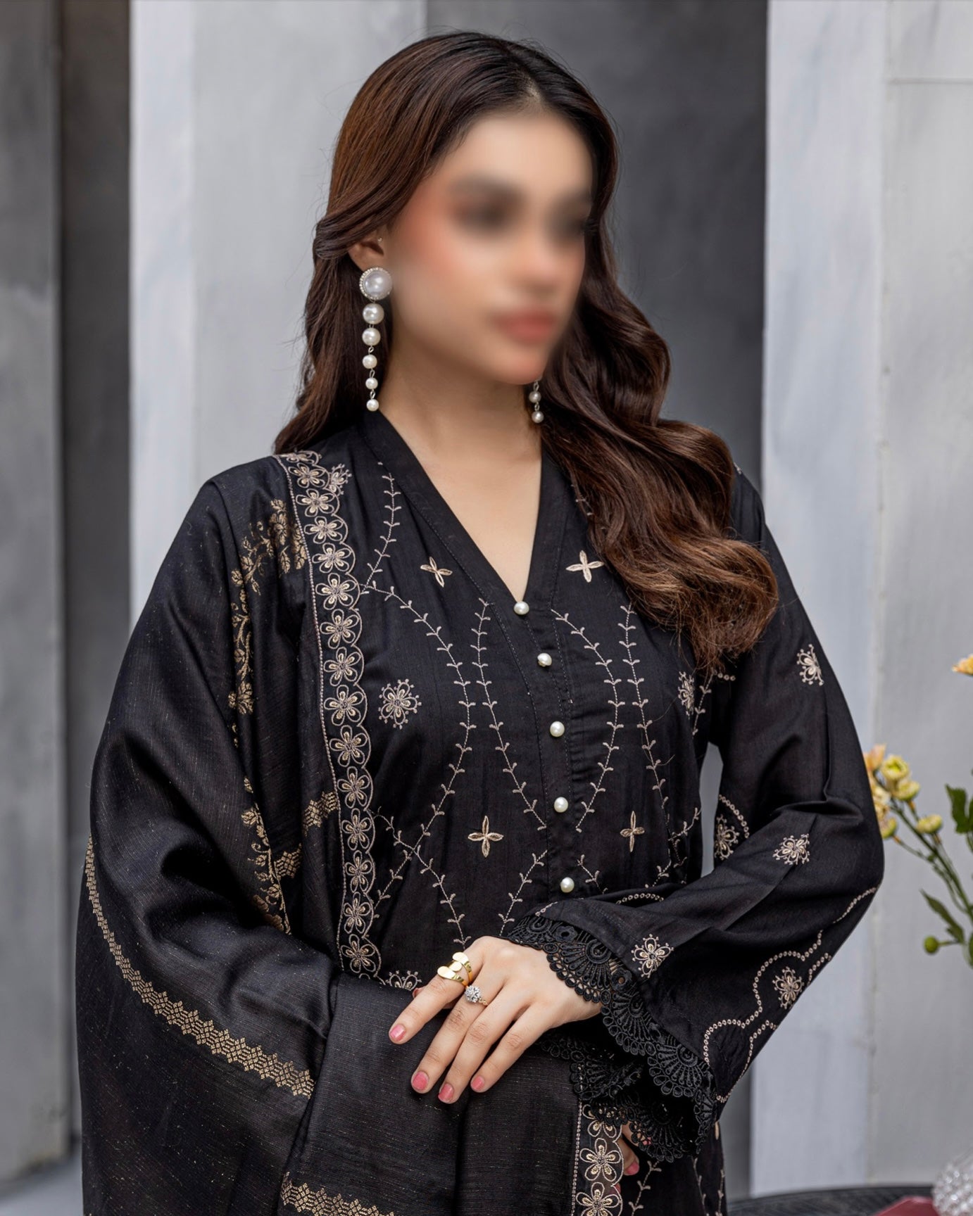 Fantak Chloe | Embroidered Viscose | Design 1