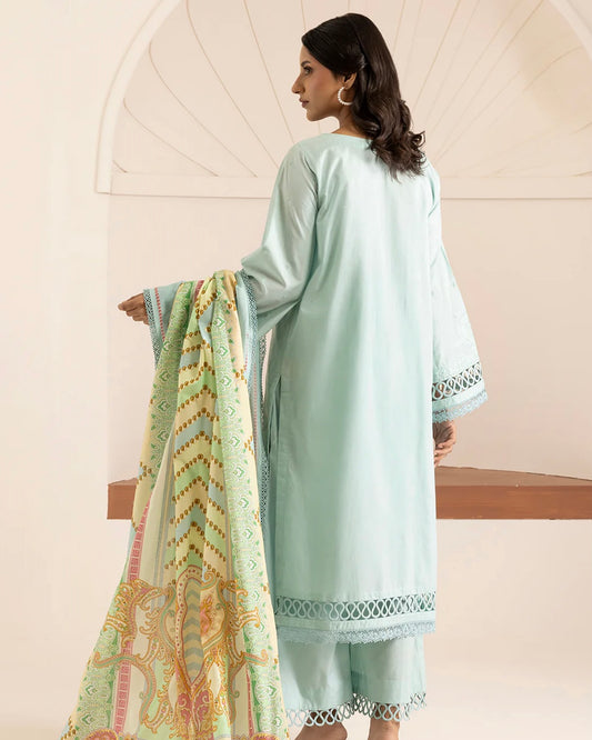 Zellbury | Embroidered Cotton Denting Dupatta | Design 209