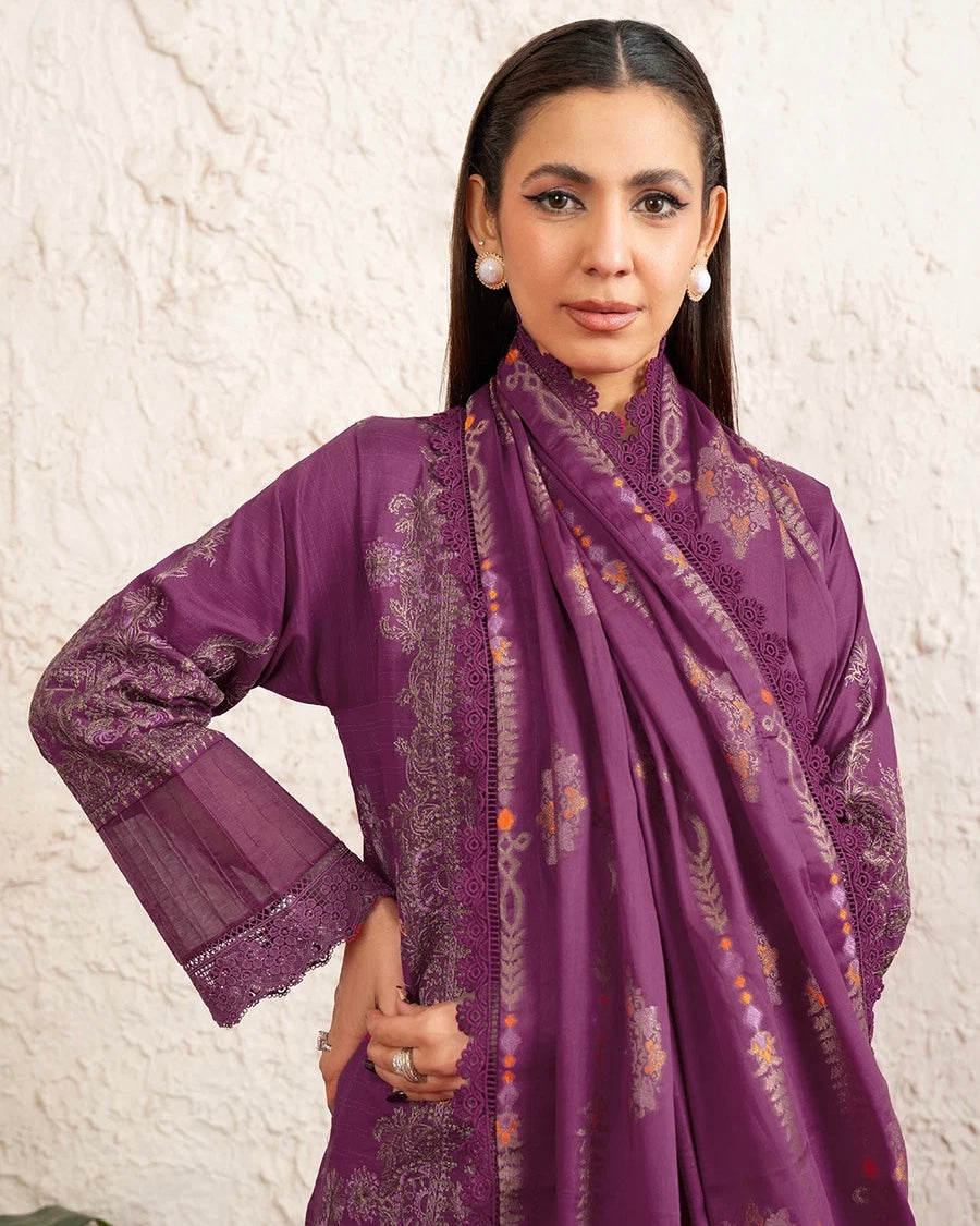 Johra Minaal | Emb Lawn with Jacquard Dupatta | Design 221