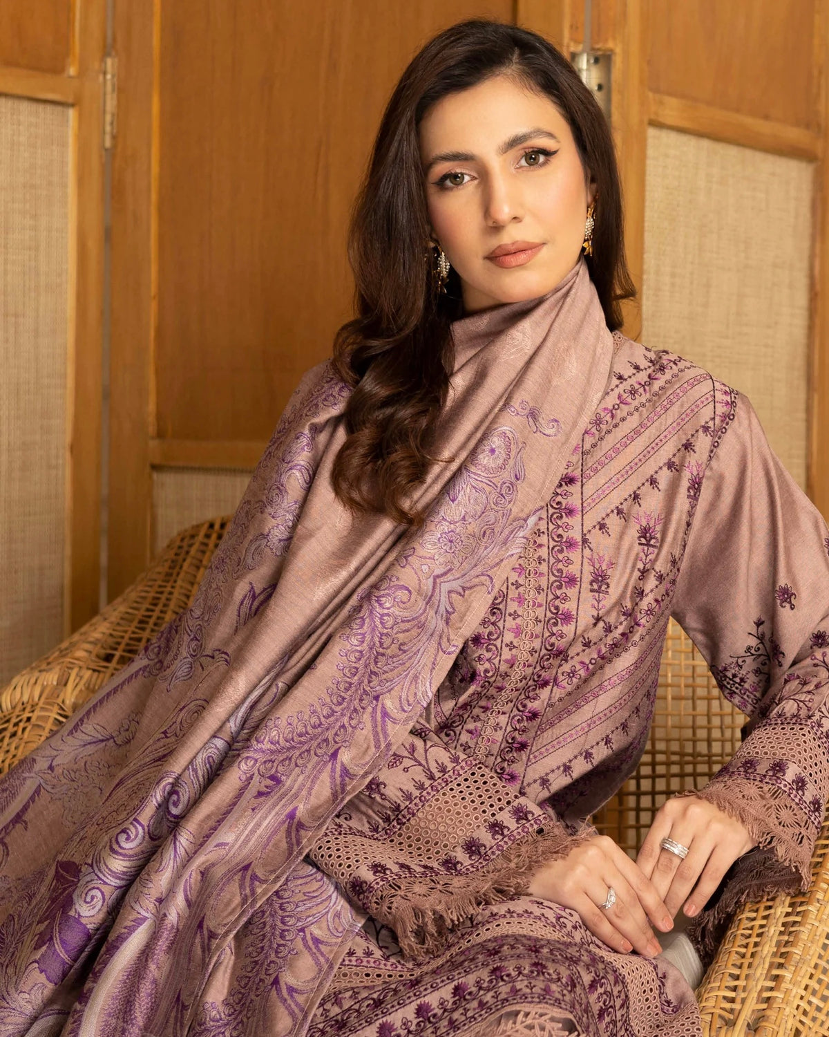 Johra Mehmat | Chambray Jacquard Shawl | Design 278