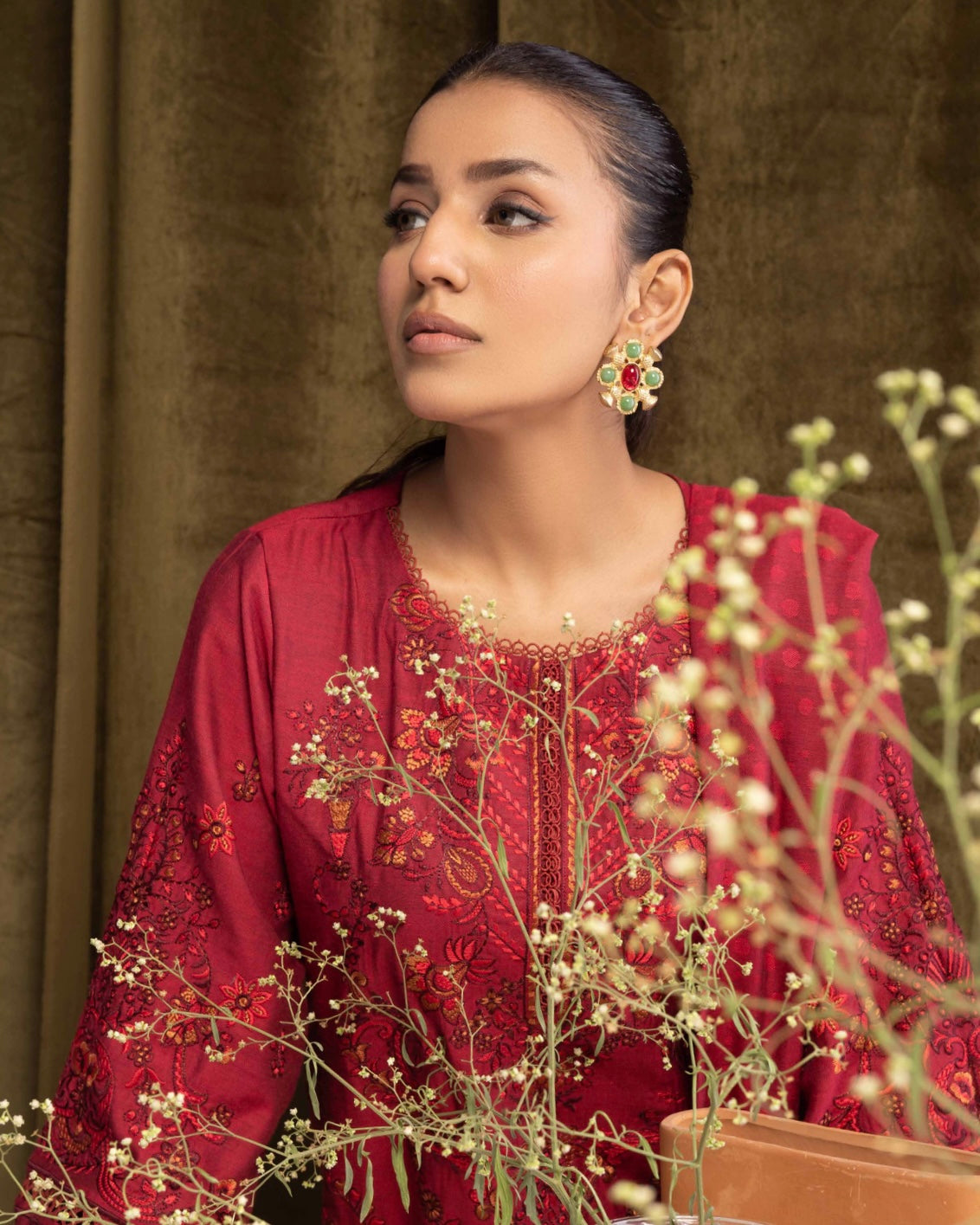 Johra Jaaishah | Chambray Jacquard Shawl | Design 283