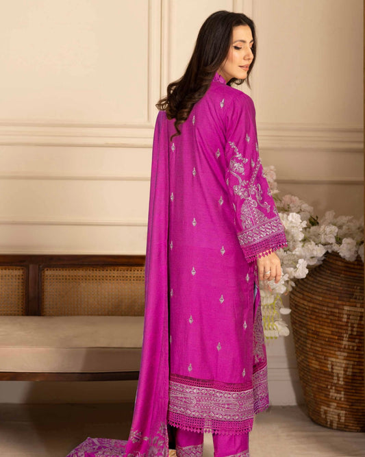 Johra Jaaishah | Chambray Jacquard Shawl | Design 286