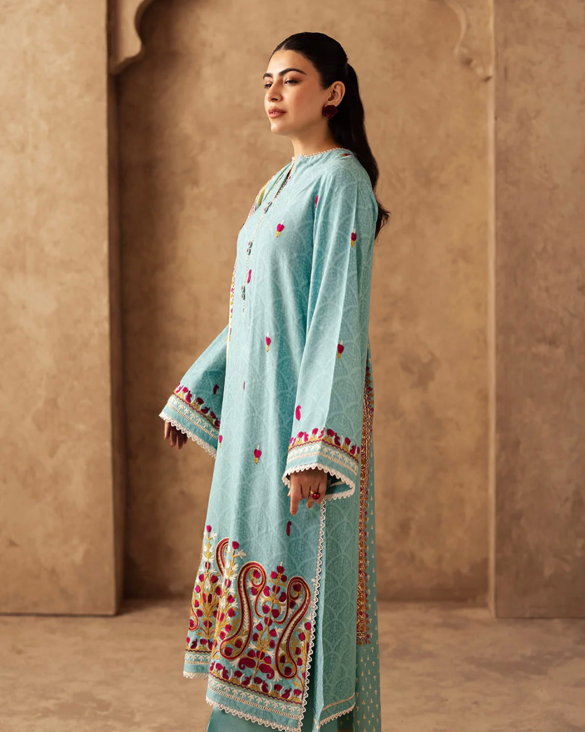 Zellbury | Embroidered Viscose 3Pc | Design 318