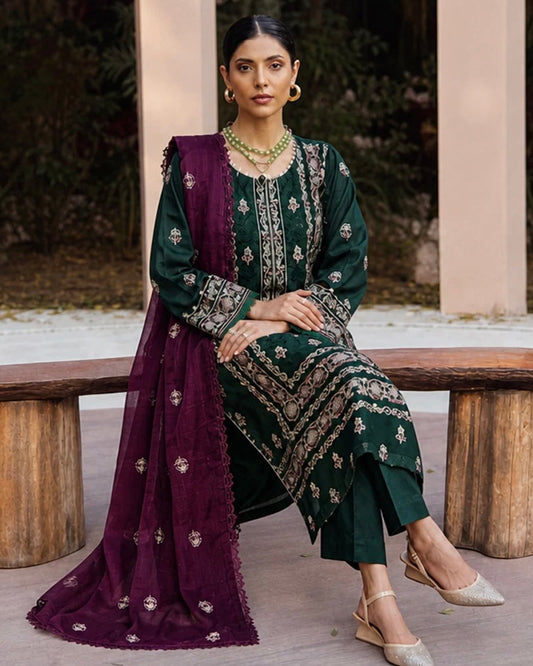 Johra Mahrin | Emb Lawn with Emb Lawn Dupatta | Design 337