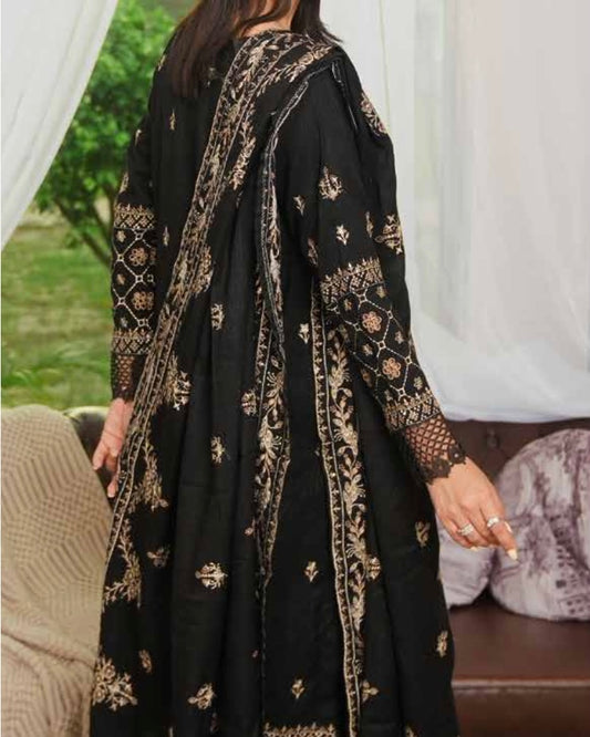 Johra Aarnish | Embroidered Fancy Peach Leather | Design 339