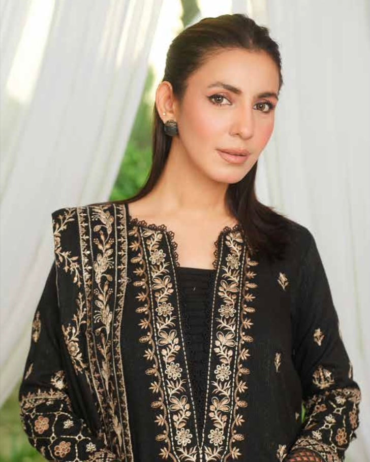 Johra Aarnish | Embroidered Fancy Peach Leather | Design 339
