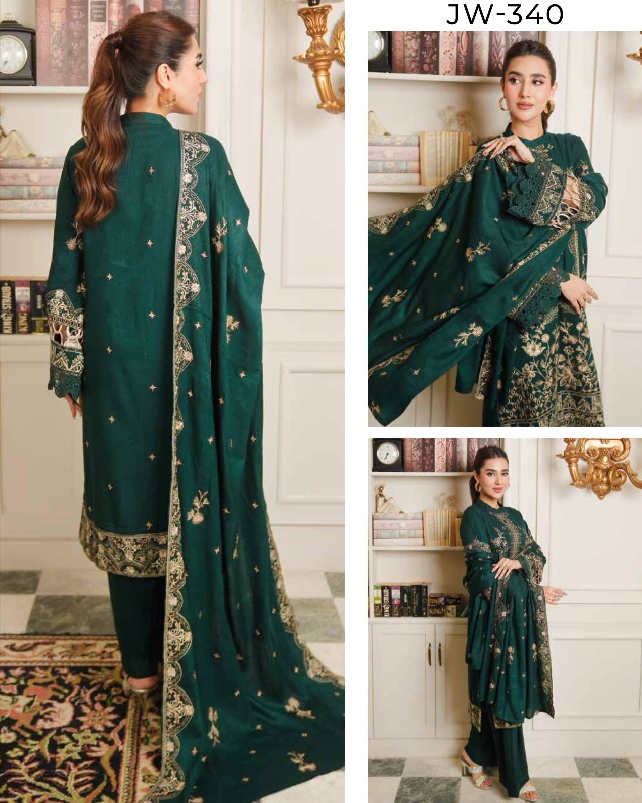 Johra Aarnish | Embroidered Fancy Peach Leather | Design 340