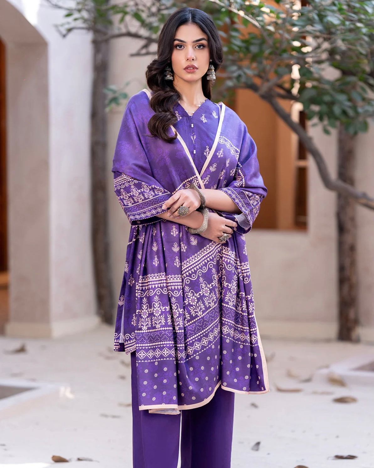 Zellbury | Printed Cotail 3Pc | Design 398