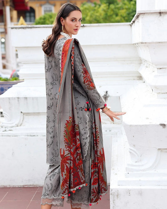 Charizma Winter | Embroidered Printed Staple | Design 3