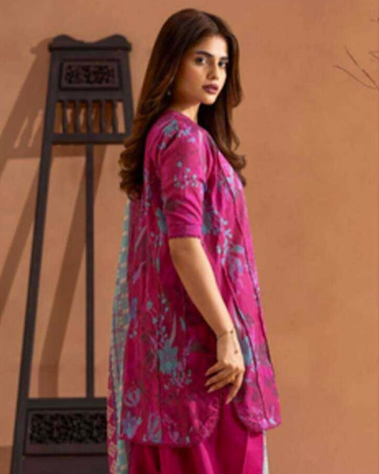 GullJee Rangrez | Printed Lawn Chiffon Dupatta | Design 3