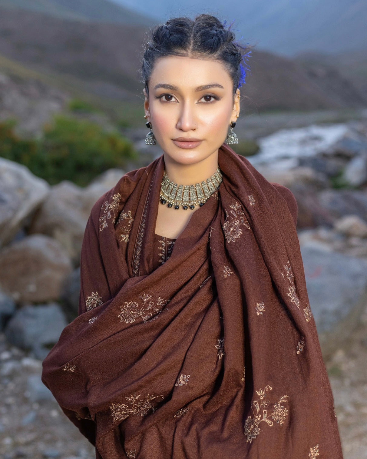 Sobia Waseem | Peach Leather Wool | Design 3