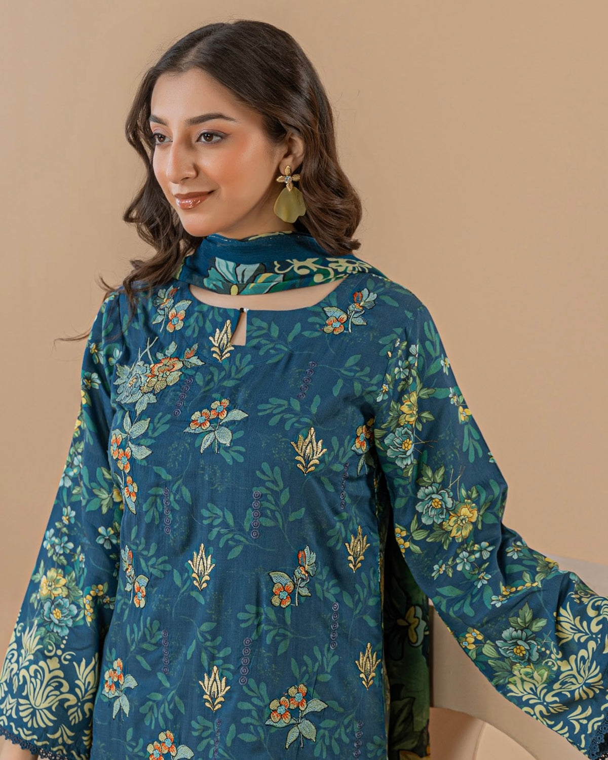 Palwasha Dastak | Embroidered Printed Viscose | Design 3