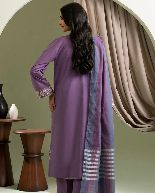 Zellbury | Embroidered Shirt Yarn Dupatta | Design 404