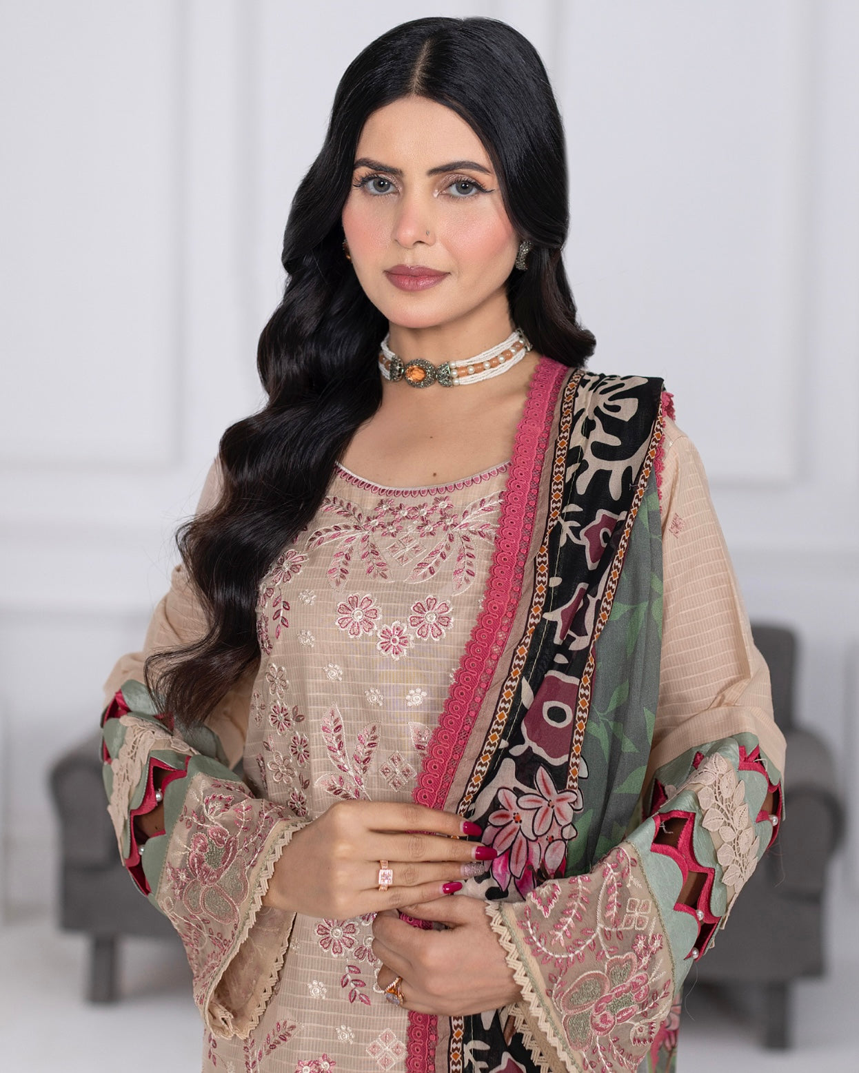 Johra Muswa | Embroidered Lawn | Design 419