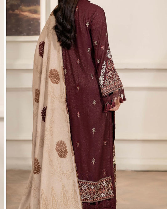 Johra Aneeza | Embroidered Fancy Peach Leather | Design 437