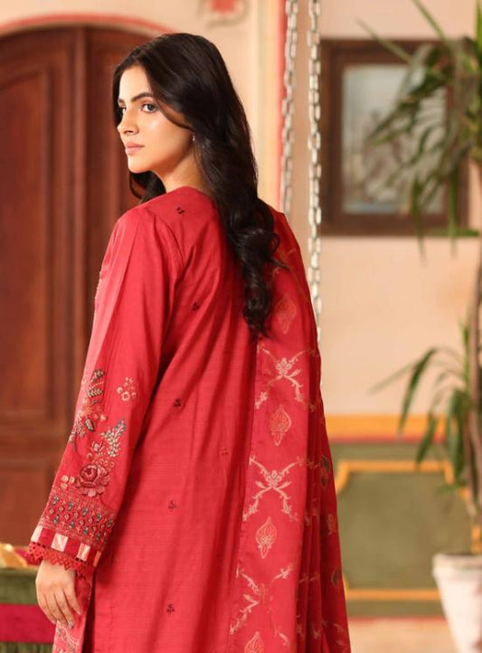 Embroidered Lawn with Jacquard Lawn Dupatta | Johra JH-477