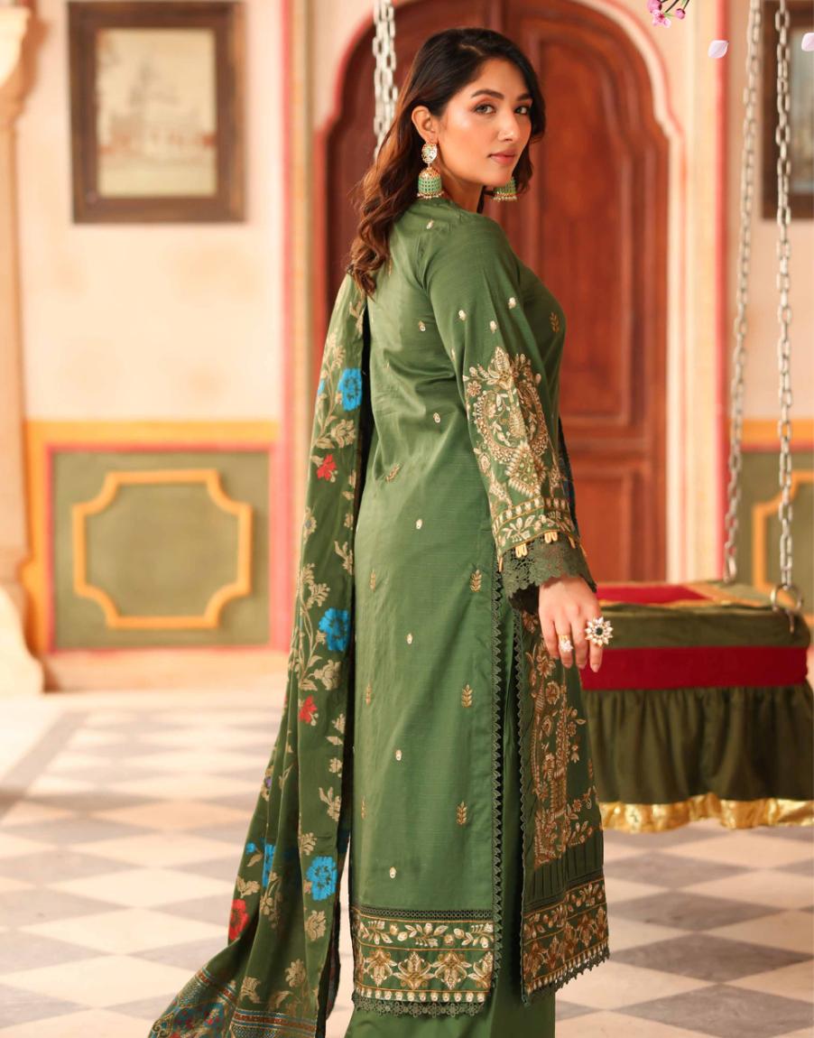 Embroidered Lawn with Jacquard Lawn Dupatta | Johra JH-478