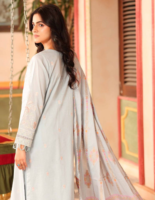 Embroidered Lawn with Jacquard Lawn Dupatta | Johra JH-479