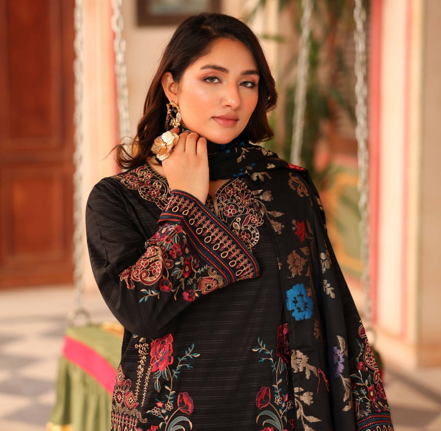 Embroidered Lawn with Jacquard Lawn Dupatta | Johra JH-480