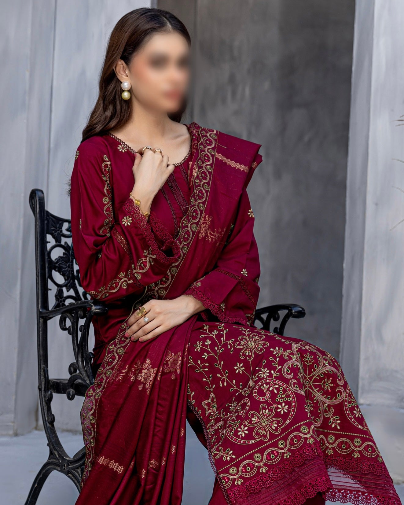 Fantak Chloe | Embroidered Viscose | Design 4