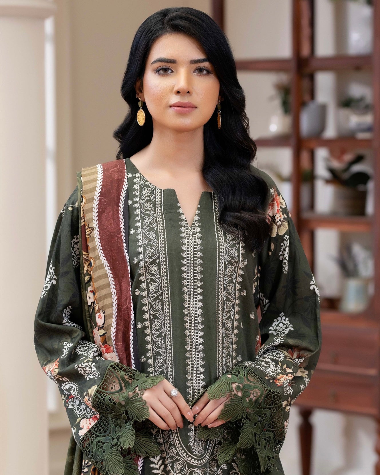 Johra Eira | Embroidered Printed Kotrai | Design 517