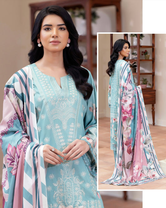 Johra Eira | Embroidered Printed Kotrai | Design 519