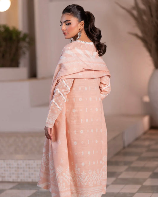 Zellbury | Paste Printed Khaddar 3Pc | Design 529