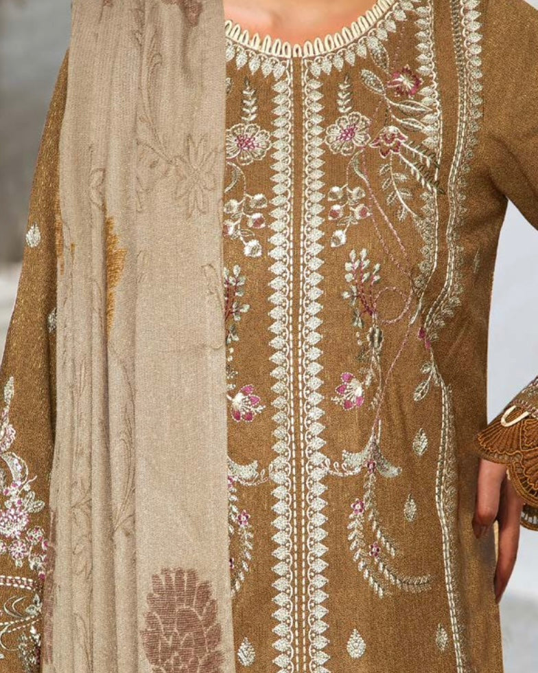 Johra Gulfishan | Zari Peach Leather | Design 562