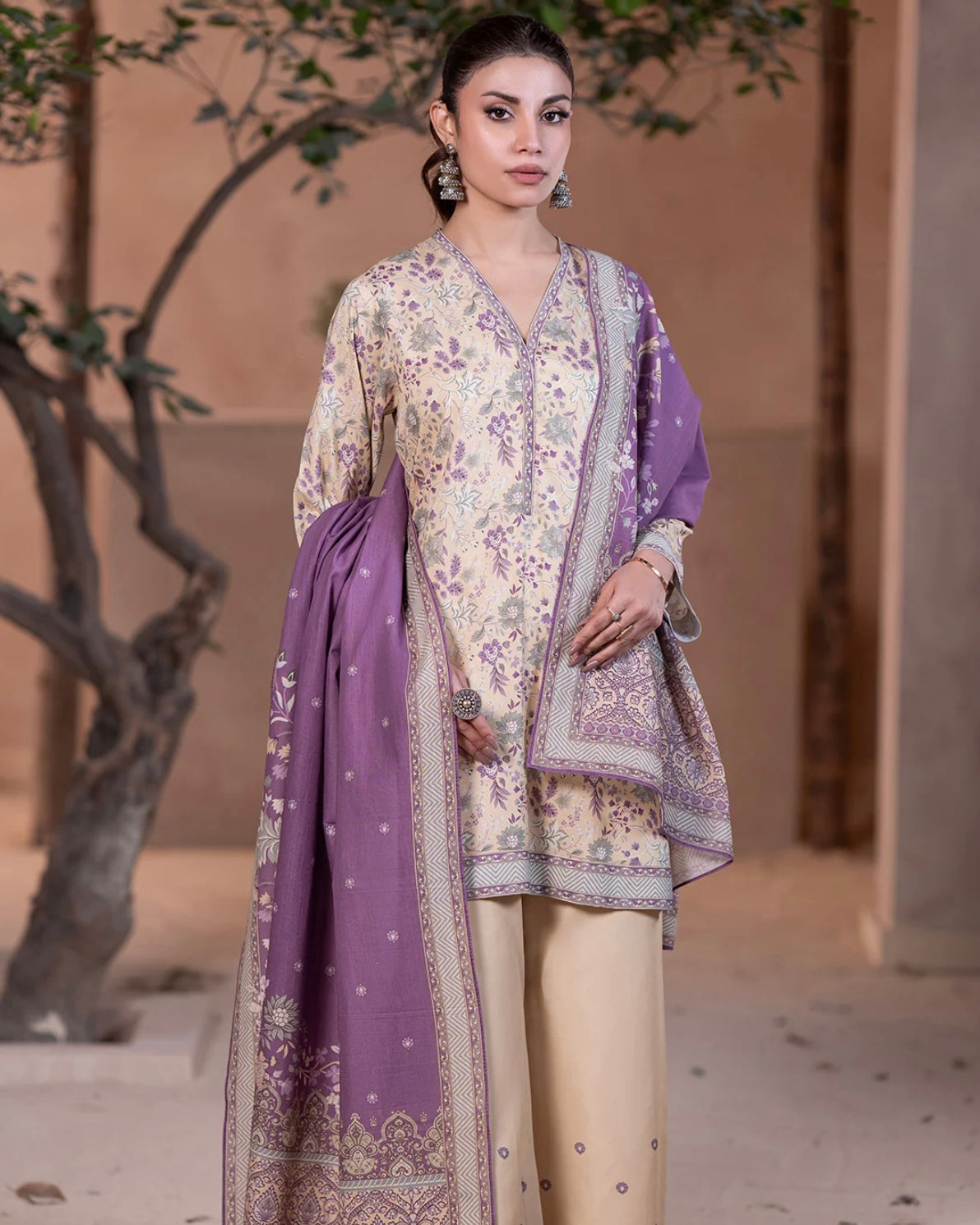 Zellbury | Printed Viscose 3Pc | Design 586