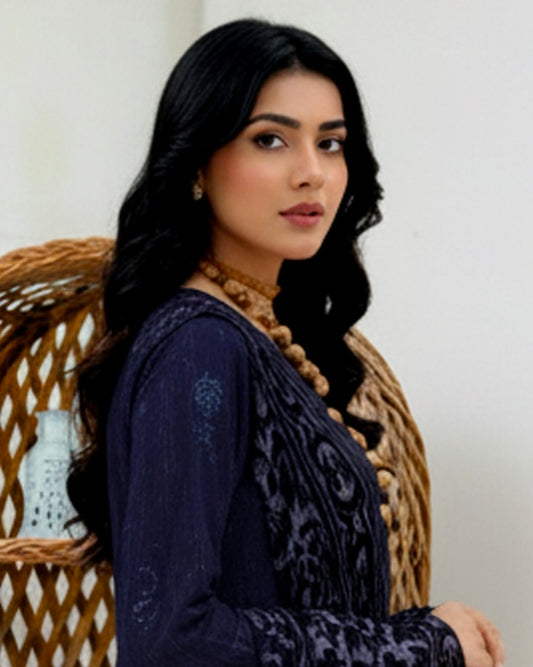 Rajwan | Zari Dhanak Plachi Shawl | Design 5