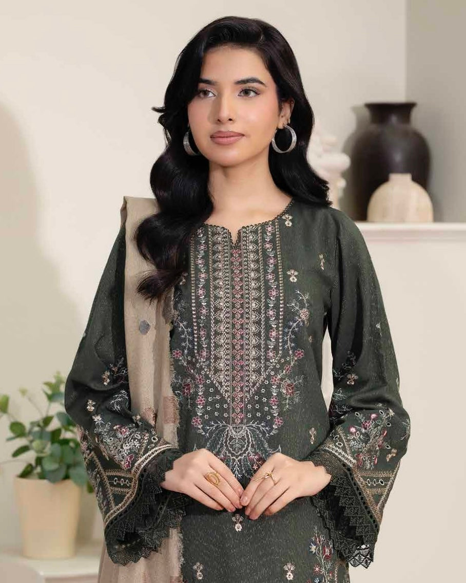 Johra Kabeesha | Zari Peach Leather Velvet | Design 636