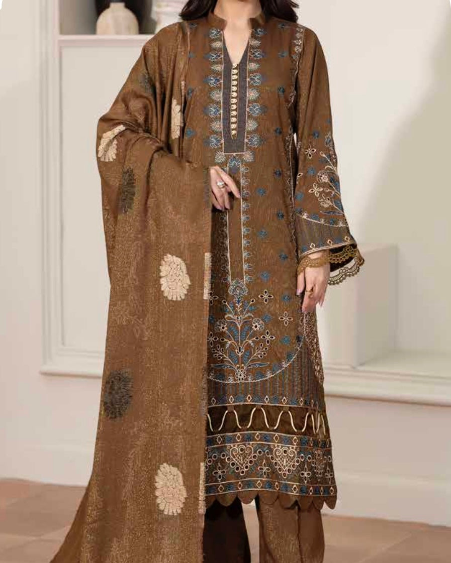 Johra Kabeesha | Zari Peach Leather Velvet | Design 638