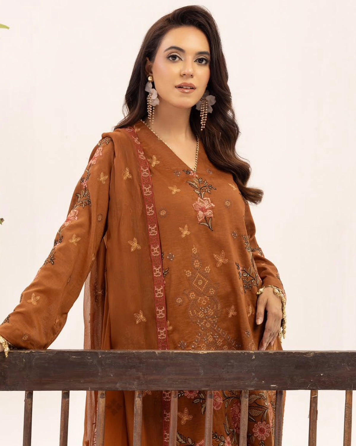 Palwasha Vaniya | Emb Karandi with Emb Chiffon Dupatta | Design 6