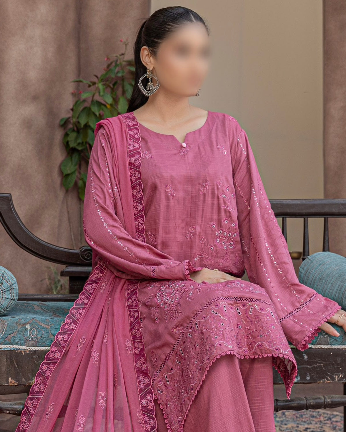 Fantak Ayra | Embroidered Doria Viscose | Design 6