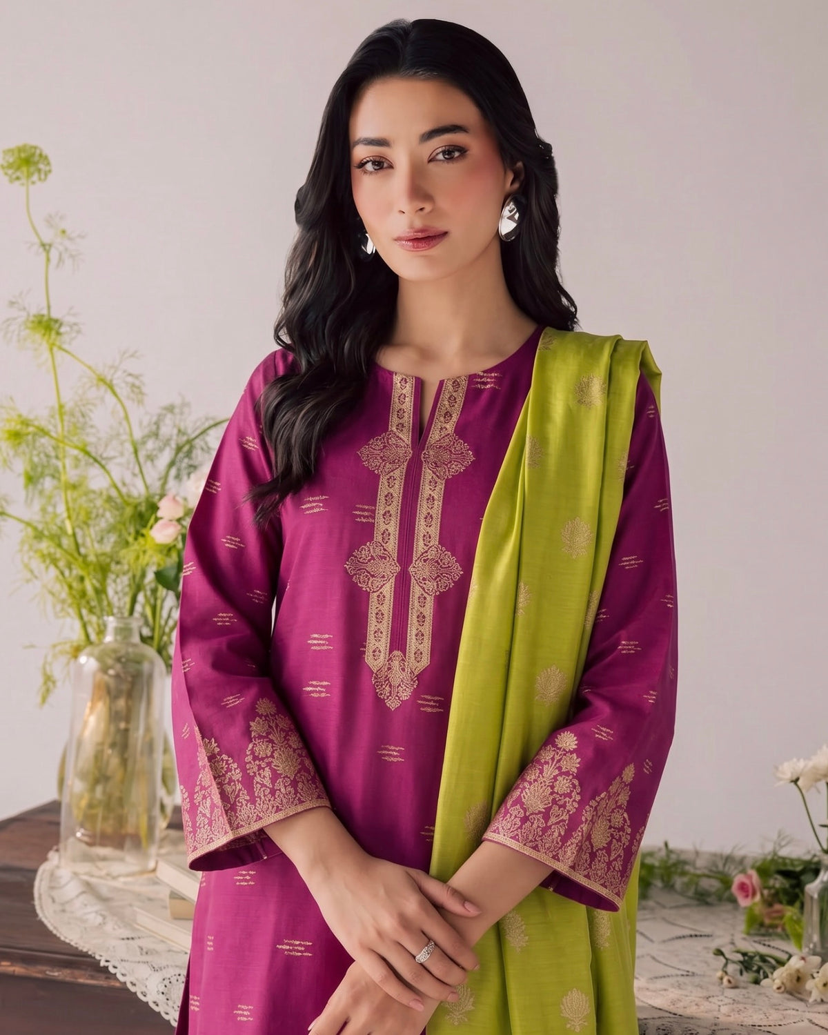 Gullerukh Banarsi | Jacquard Linen | Design 6