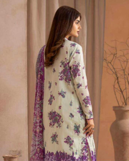 GullJee Rangrez | Printed Lawn Chiffon Dupatta | Design 7