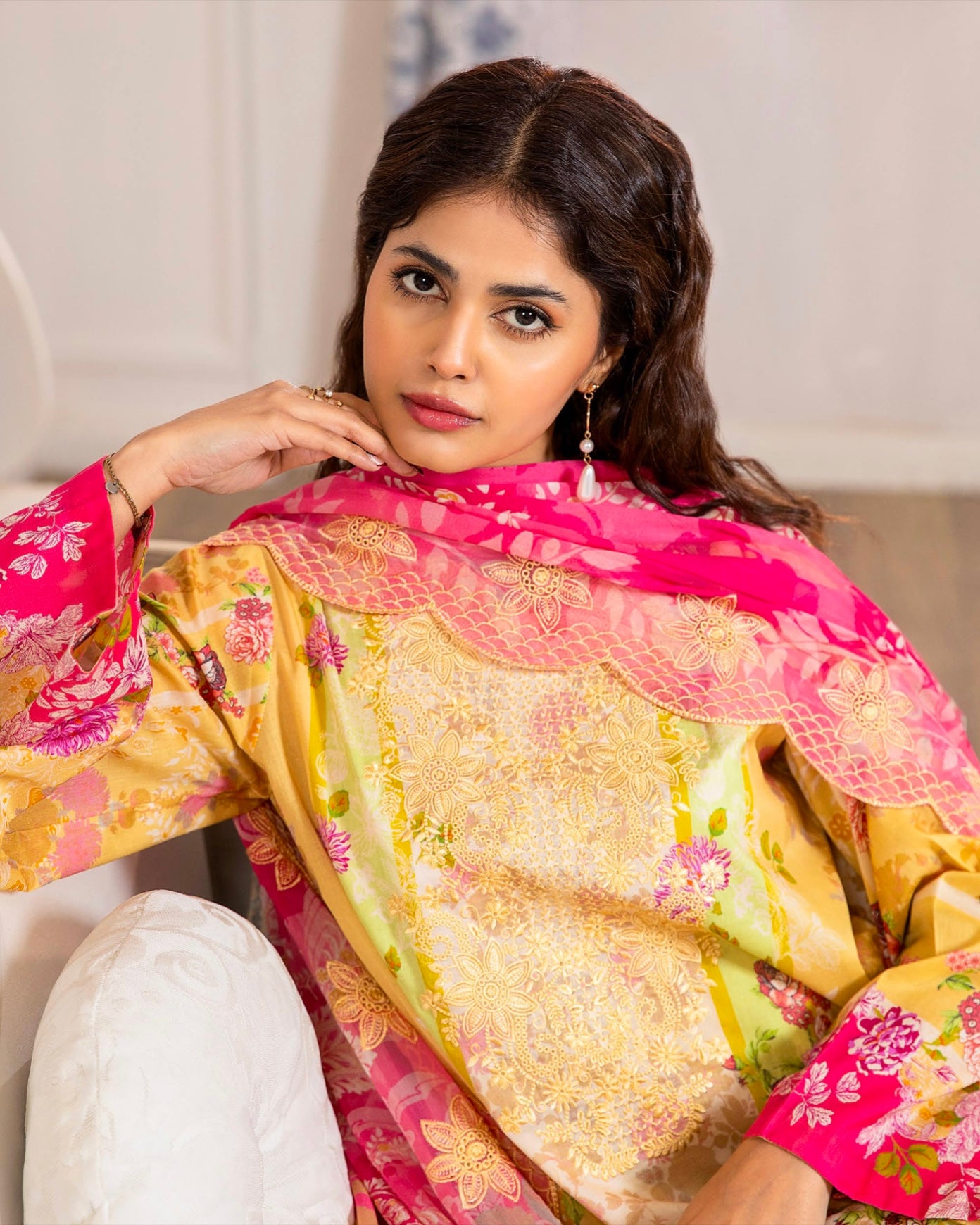 GullJee Morja | Embroidered Lawn | Design 9